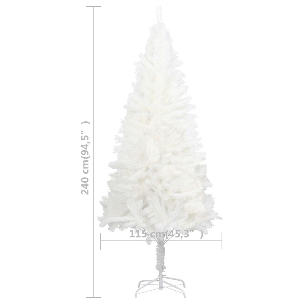 Dirbtinė Kalėdų eglutė su stovu, baltos spalvos, 240cm, PE