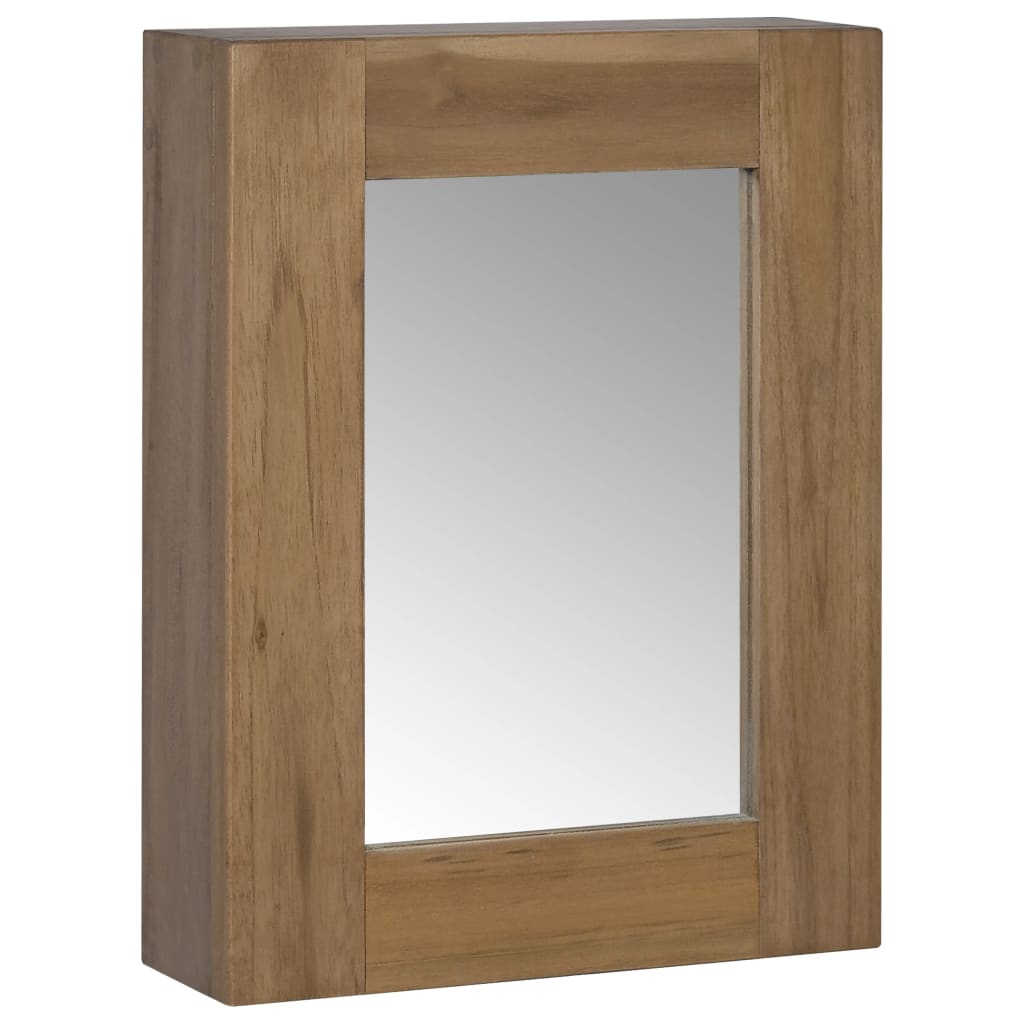 Spintelė su veidrodžiais, 30x10x40cm, tikmedžio masyvas