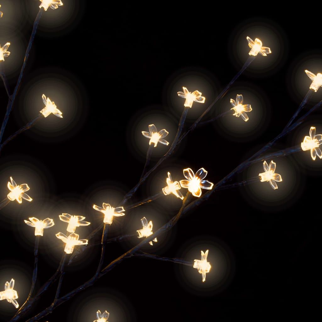 Kalėdinis medis su LED lemputėmis, 220cm, su vyšnių žiedais