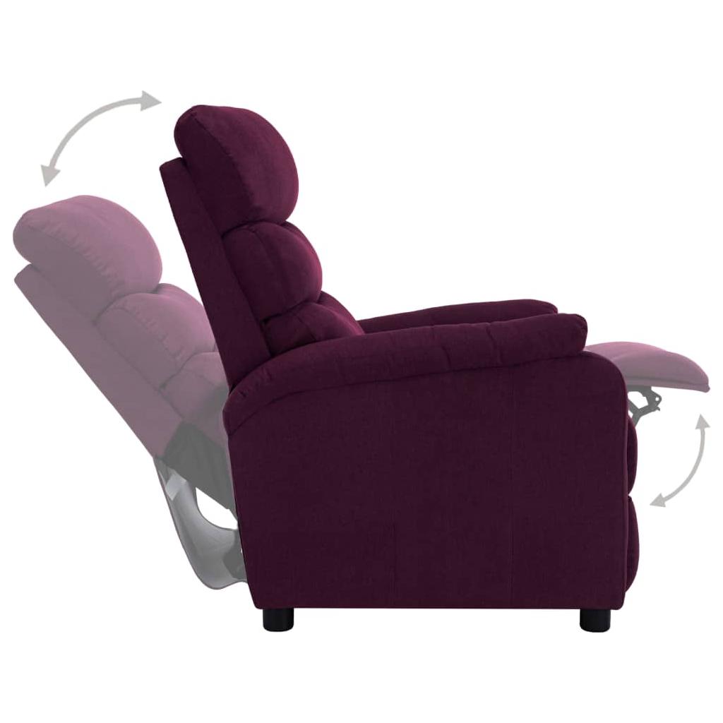 Atlošiamas krėslas, violetinės spalvos, audinys