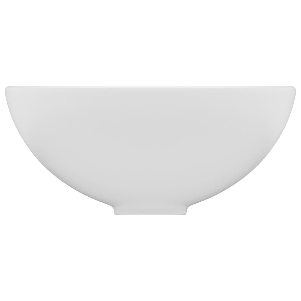 Prabangus praustuvas, matinis baltas, 32,5x14cm, keramika