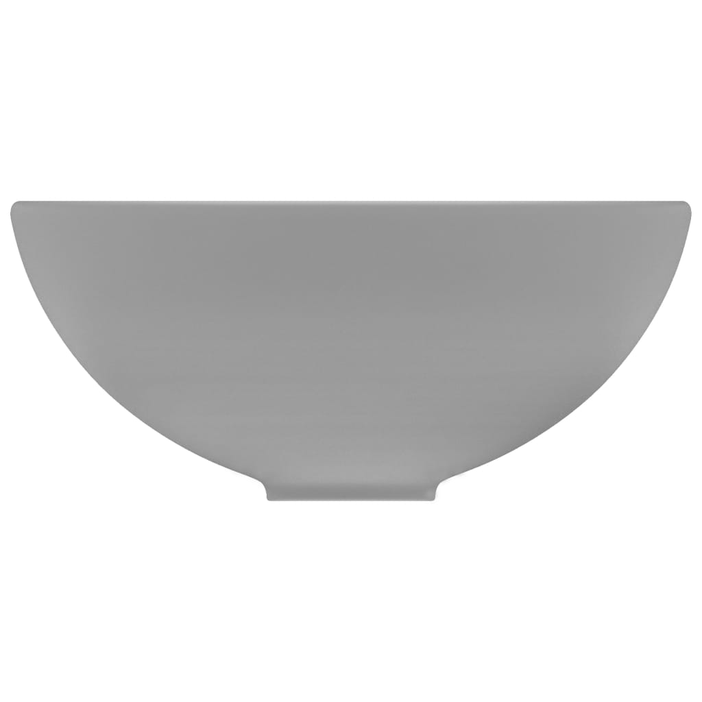 Prabangus praustuvas, matinis pilkas, 32,5x14cm, keramika