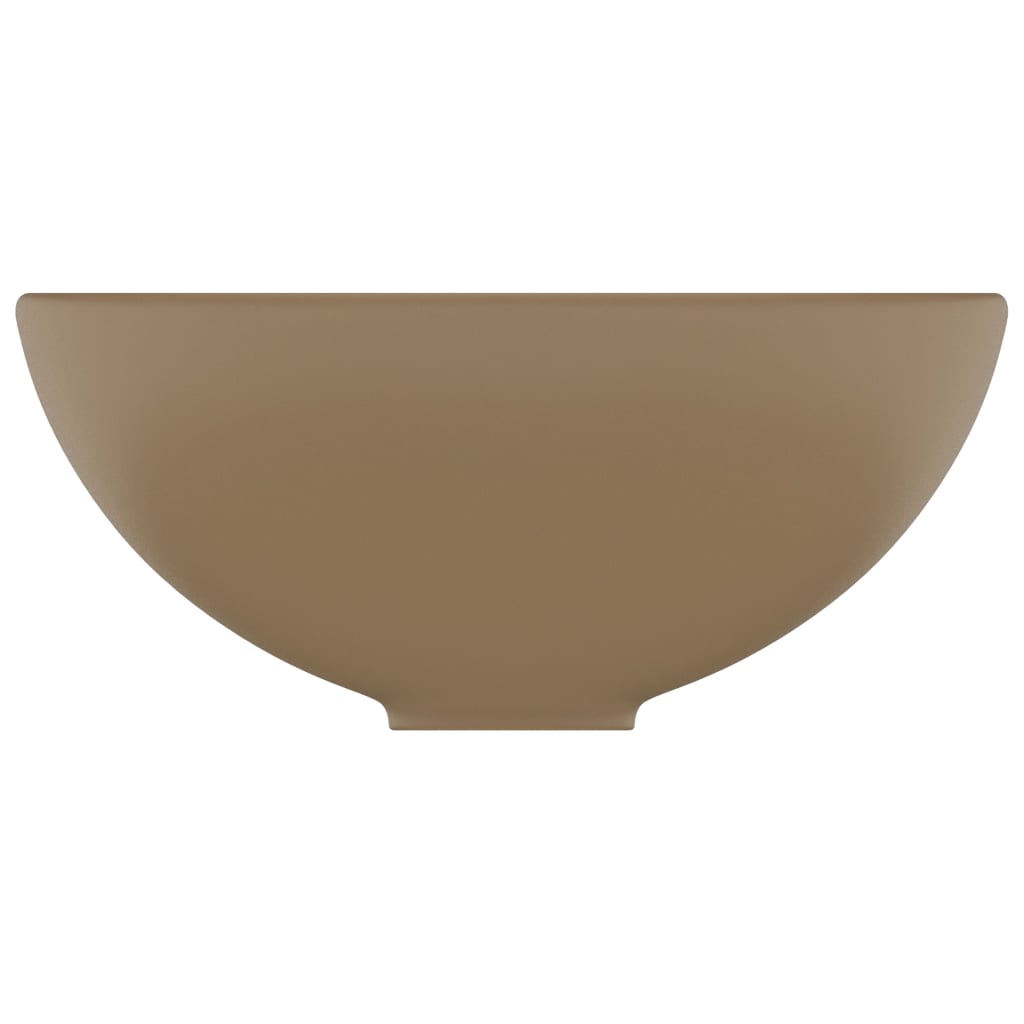 Prabangus praustuvas, matinis kreminis, 32,5x14cm, keramika