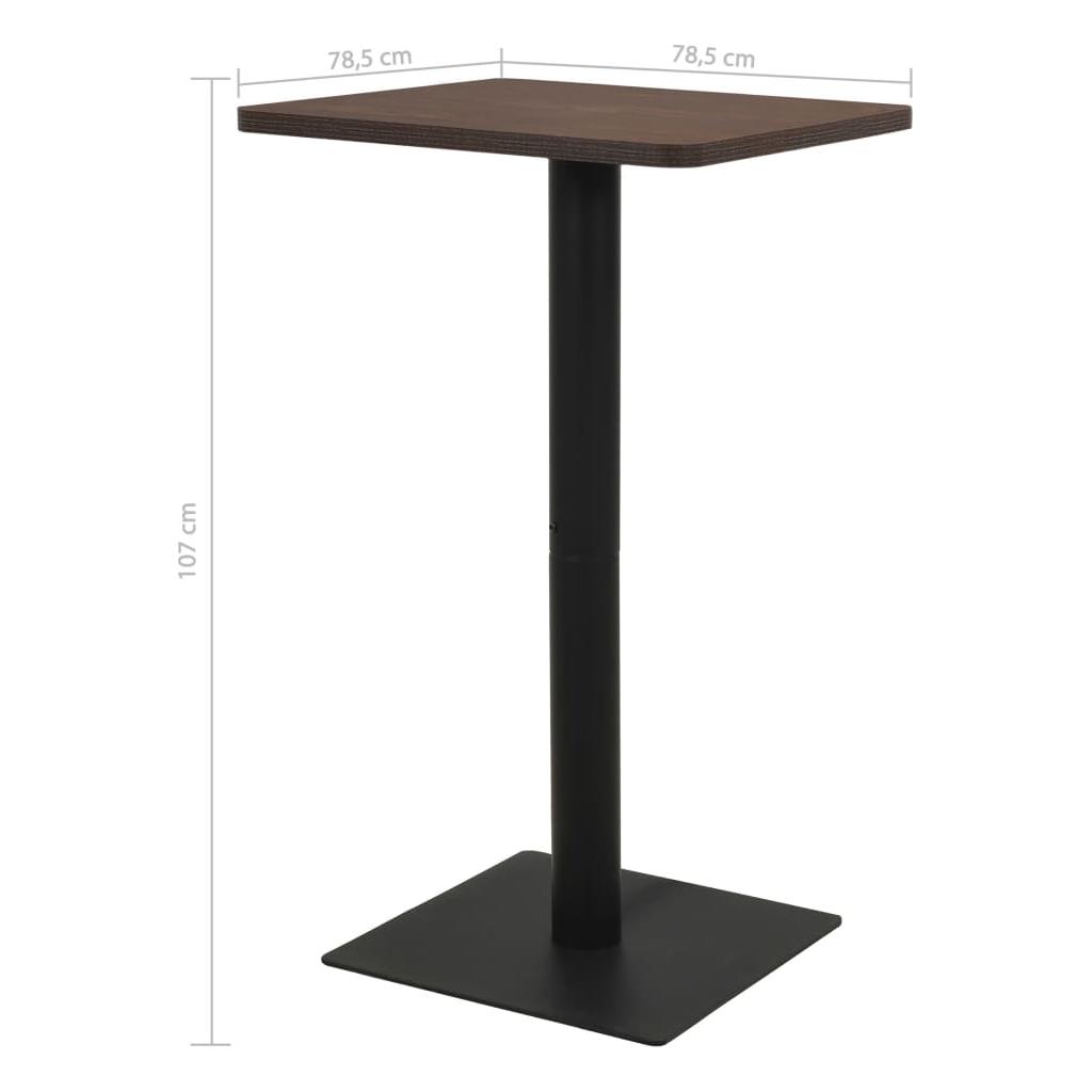 Bistro staliukas, pelenų, 78,5x78,5x107cm, mediena ir plienas