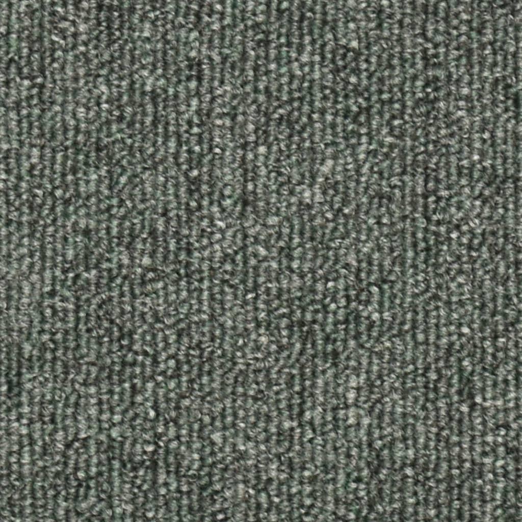 Laiptų kilimėliai, 15vnt., tamsiai žalios spalvos, 56x17x3cm