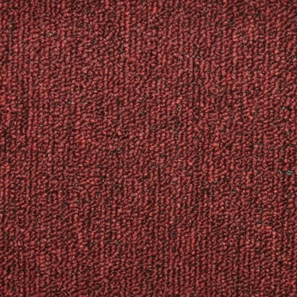 Laiptų kilimėliai, 15vnt., raudonos spalvos, 56x17x3cm