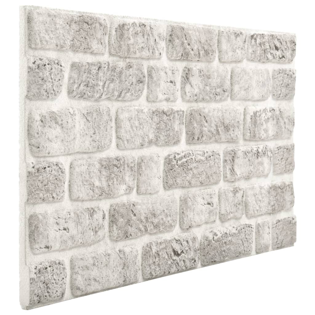 Sienos plokštės, 11vnt., pilkos, EPS, plytų dizaino, 3D