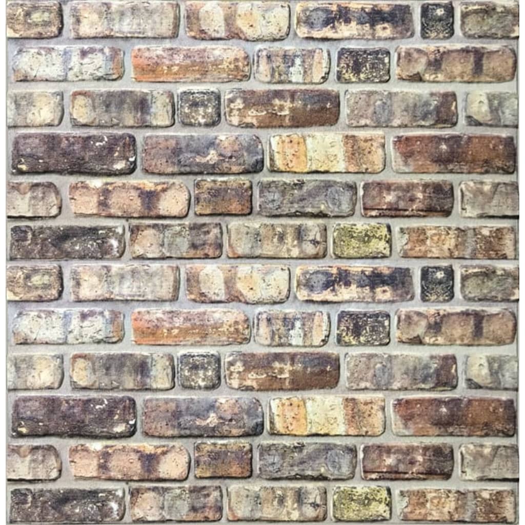 Sienos plokštės, 11vnt., įvairių spalvų, EPS, plytų dizaino, 3D