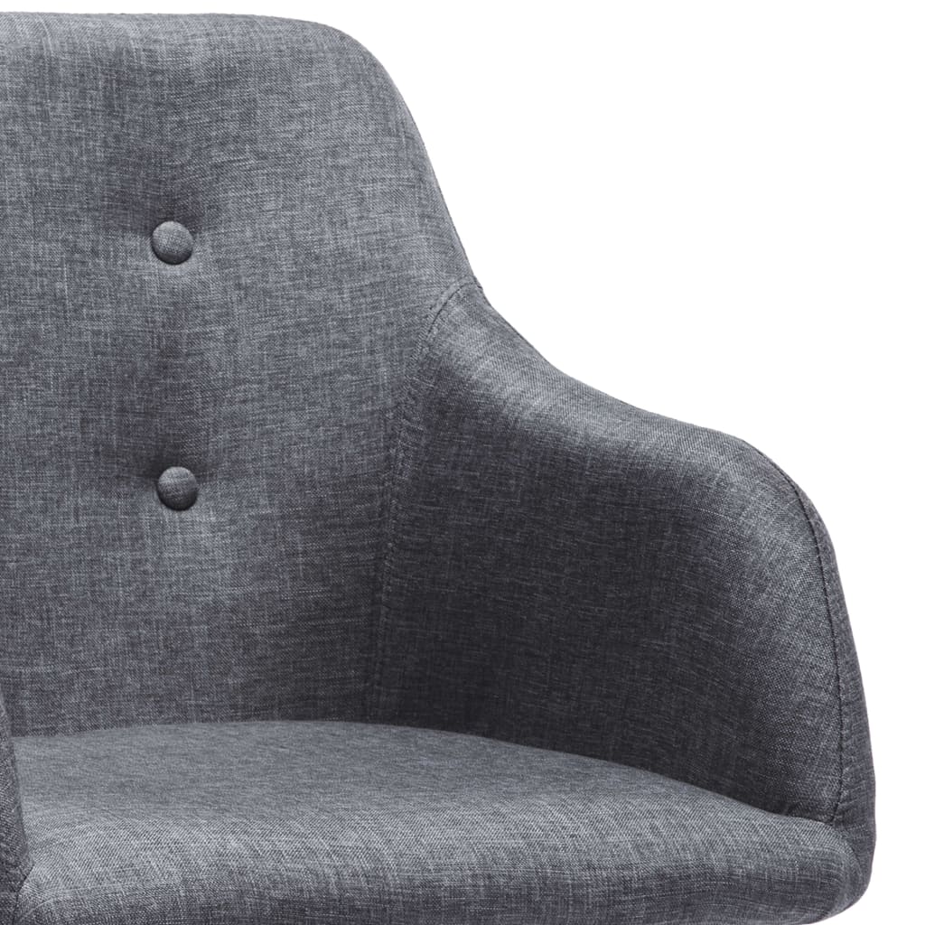 Valgomojo kėdės, 2vnt., tamsiai pilkos spalvos, audinys