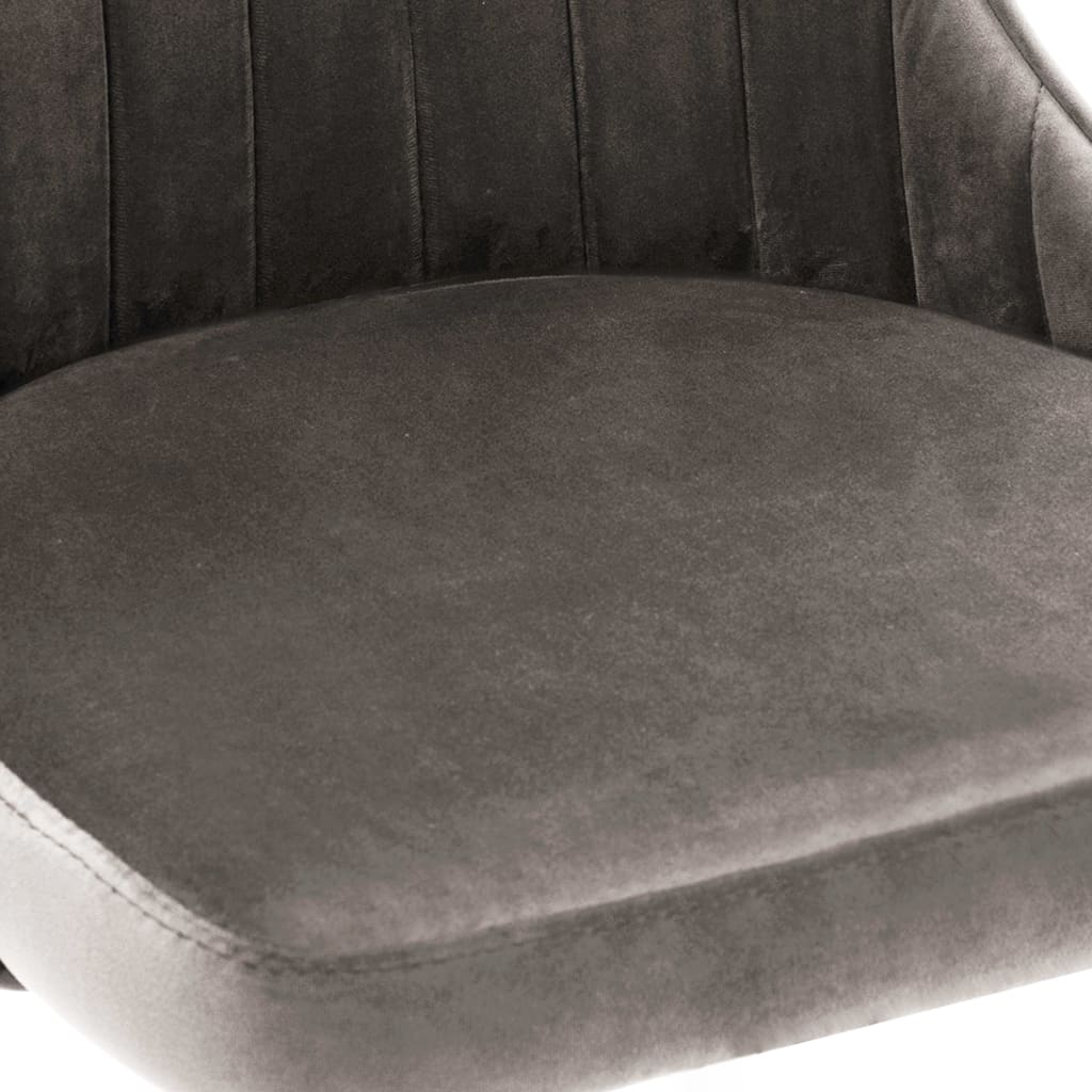 Valgomojo kėdės, 2vnt., šviesiai pilkos spalvos, aksomas