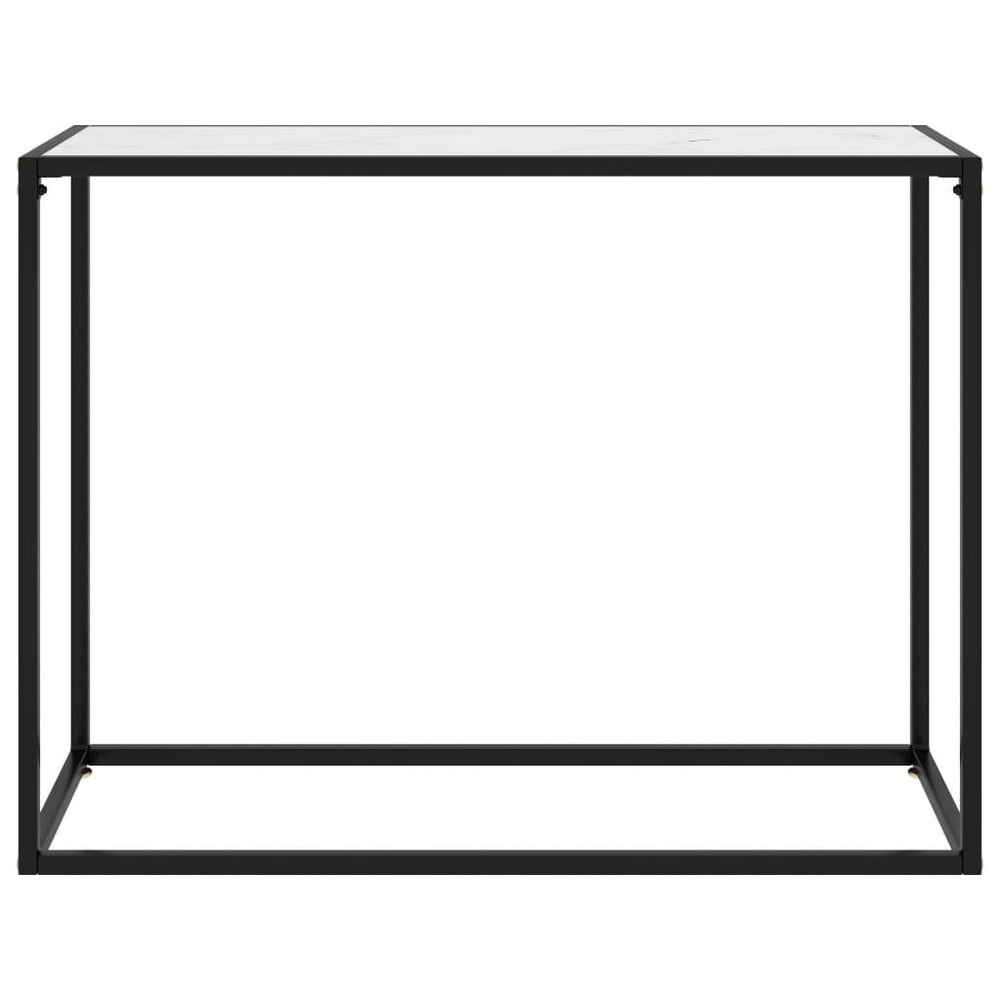 Konsolinis staliukas, baltas, 100x35x75cm, grūdintas stiklas