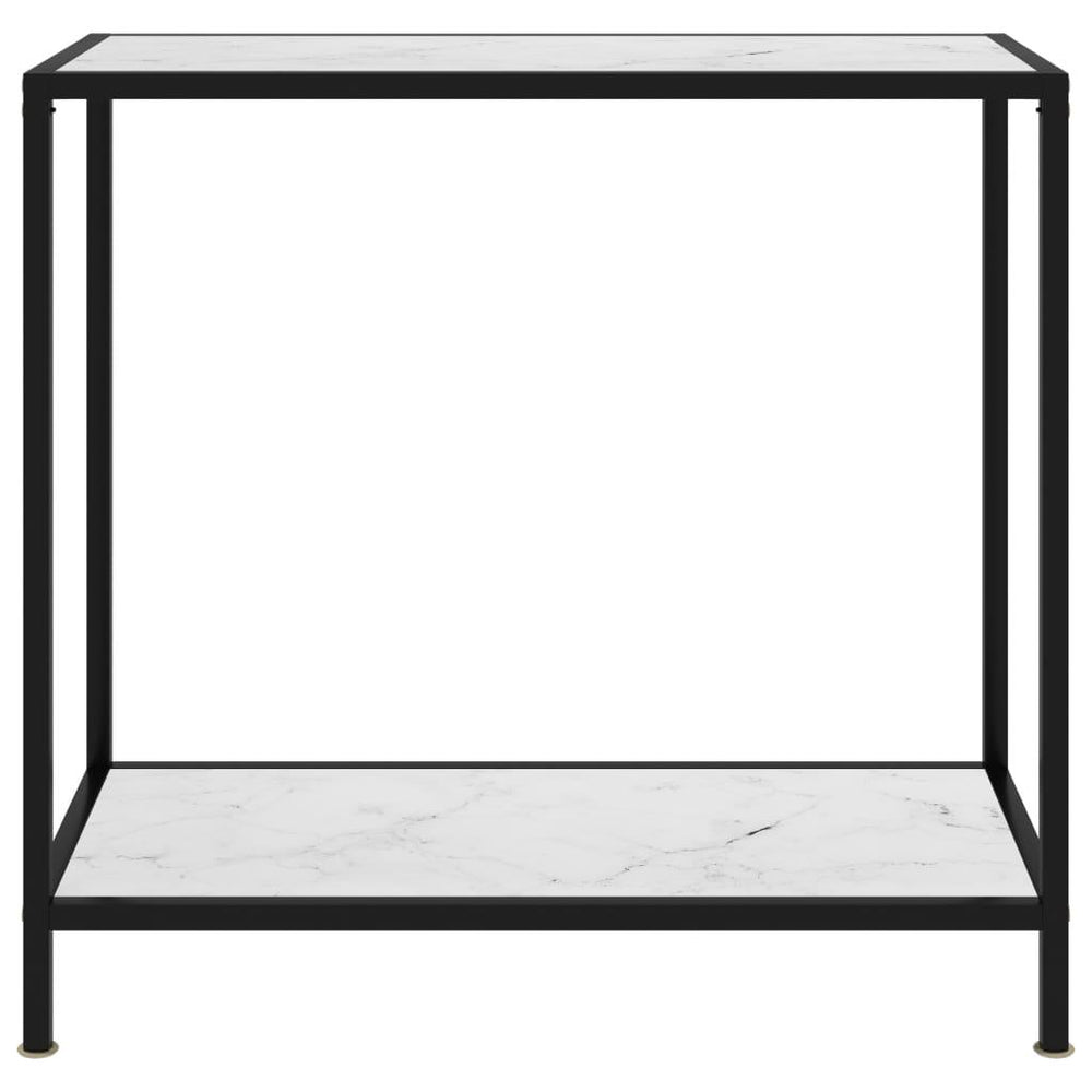 Konsolinis staliukas, baltas, 80x35x75cm, grūdintas stiklas