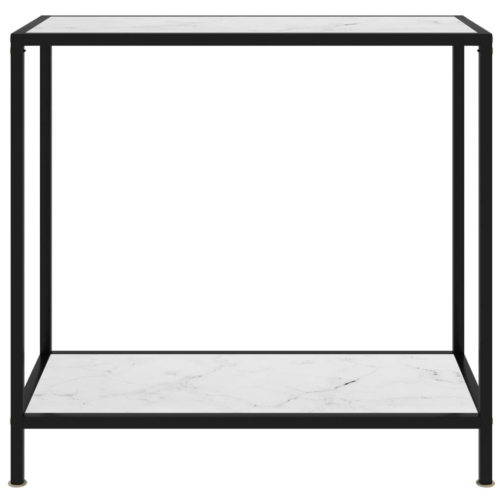 Konsolinis staliukas, baltas, 80x35x75cm, grūdintas stiklas