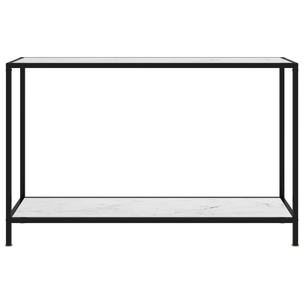 Konsolinis staliukas, baltas, 120x35x75cm, grūdintas stiklas