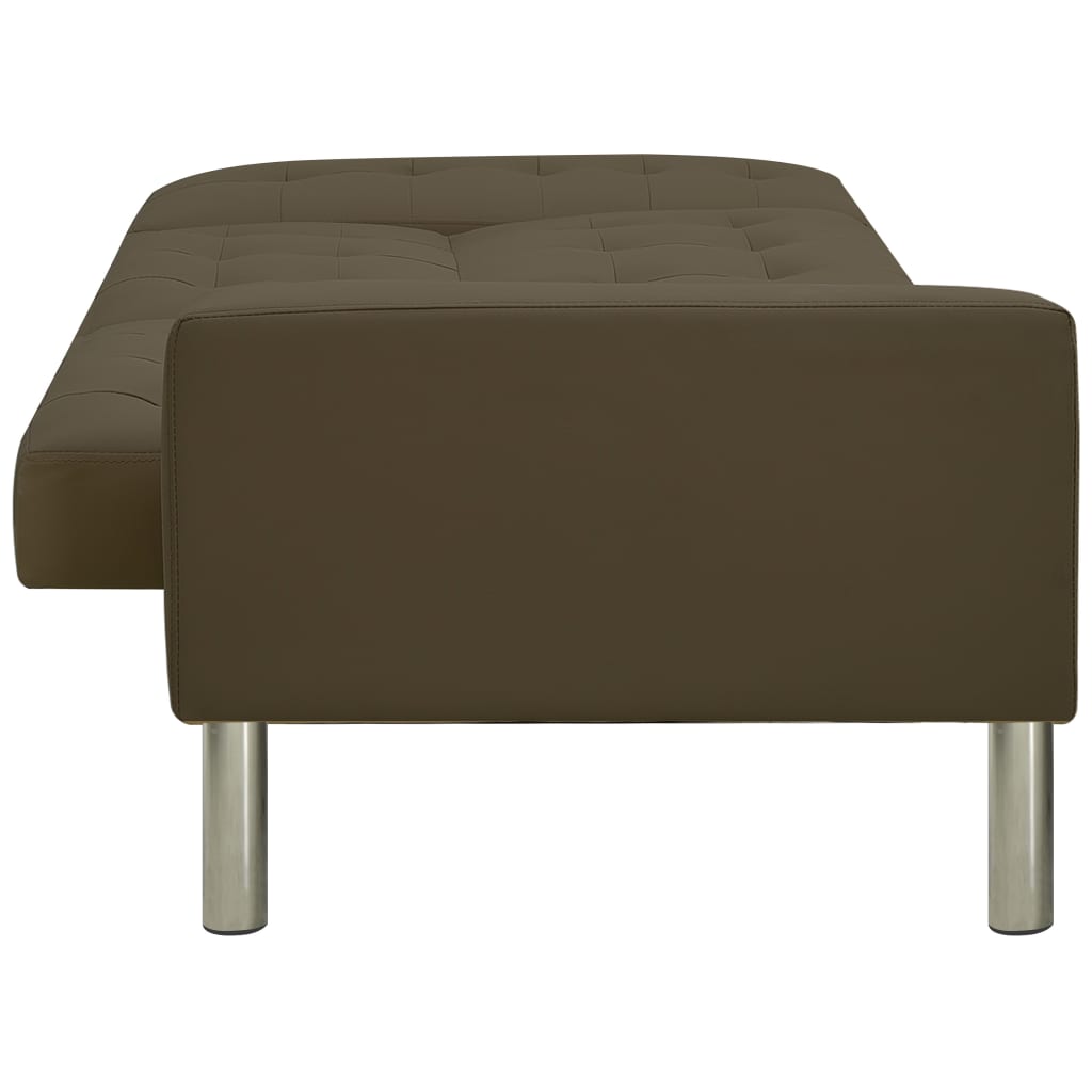 Sofa-lova, rudos spalvos, dirbtinė oda