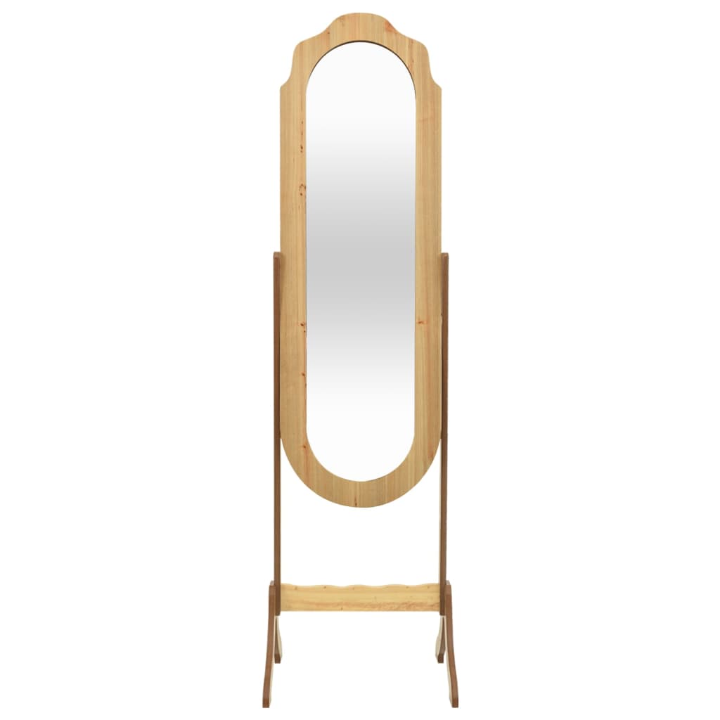 Pastatomas veidrodis, šviesios medienos spalvos, 46x48x164cm