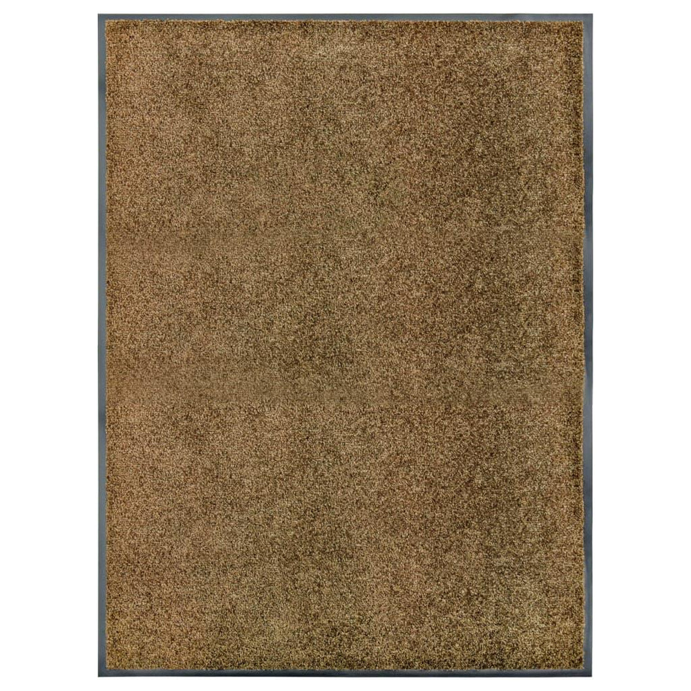 Durų kilimėlis, rudos spalvos, 90x120cm, plaunamas