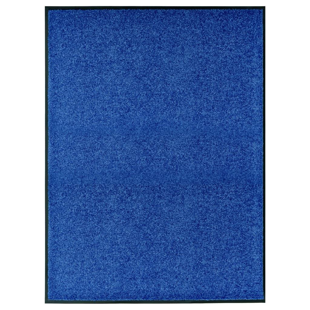 Durų kilimėlis, mėlynos spalvos, 90x120cm, plaunamas