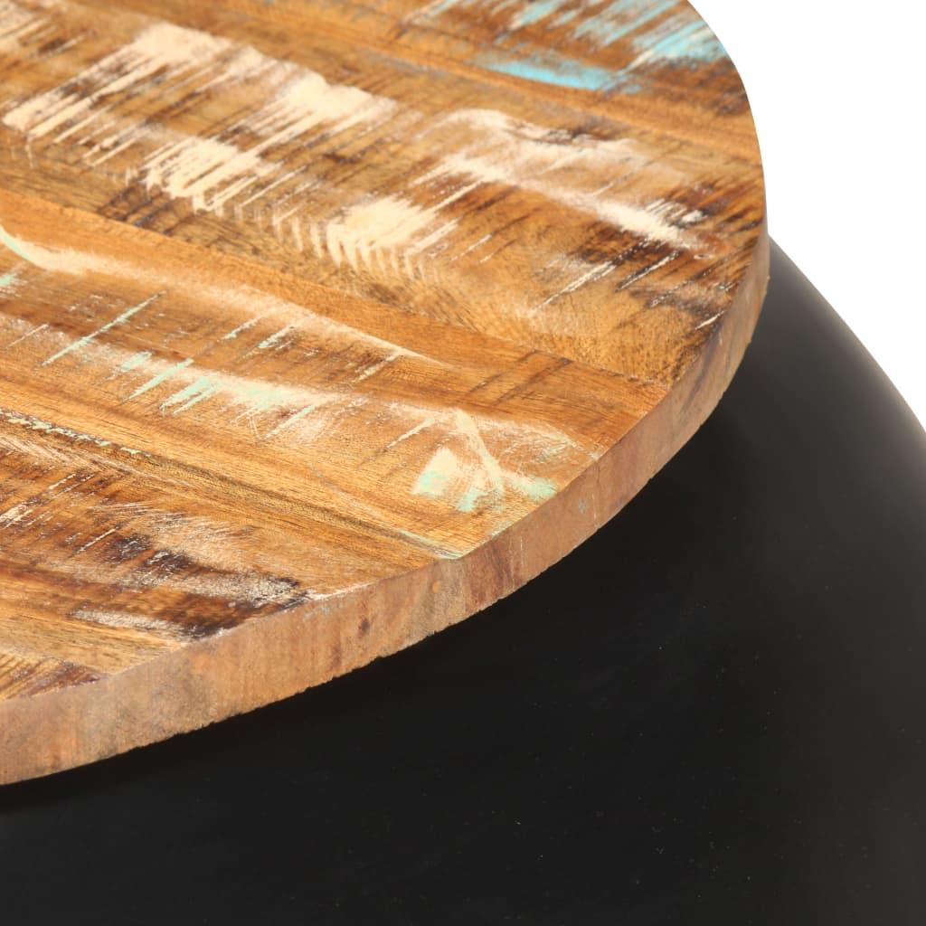 Kavos staliukas, juodas, 68x68x30cm, perdirbta mediena