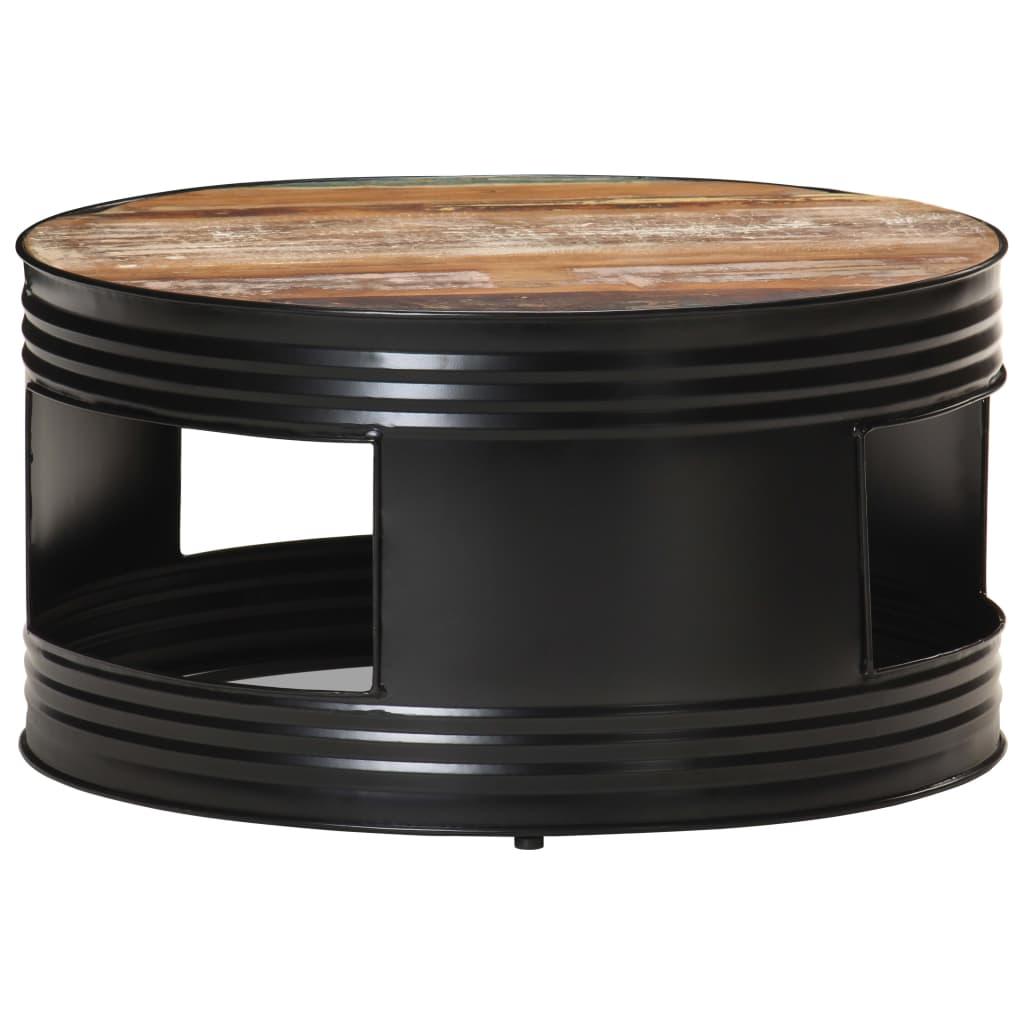 Kavos staliukas, juodas, 68x68x36cm, perdirbta mediena