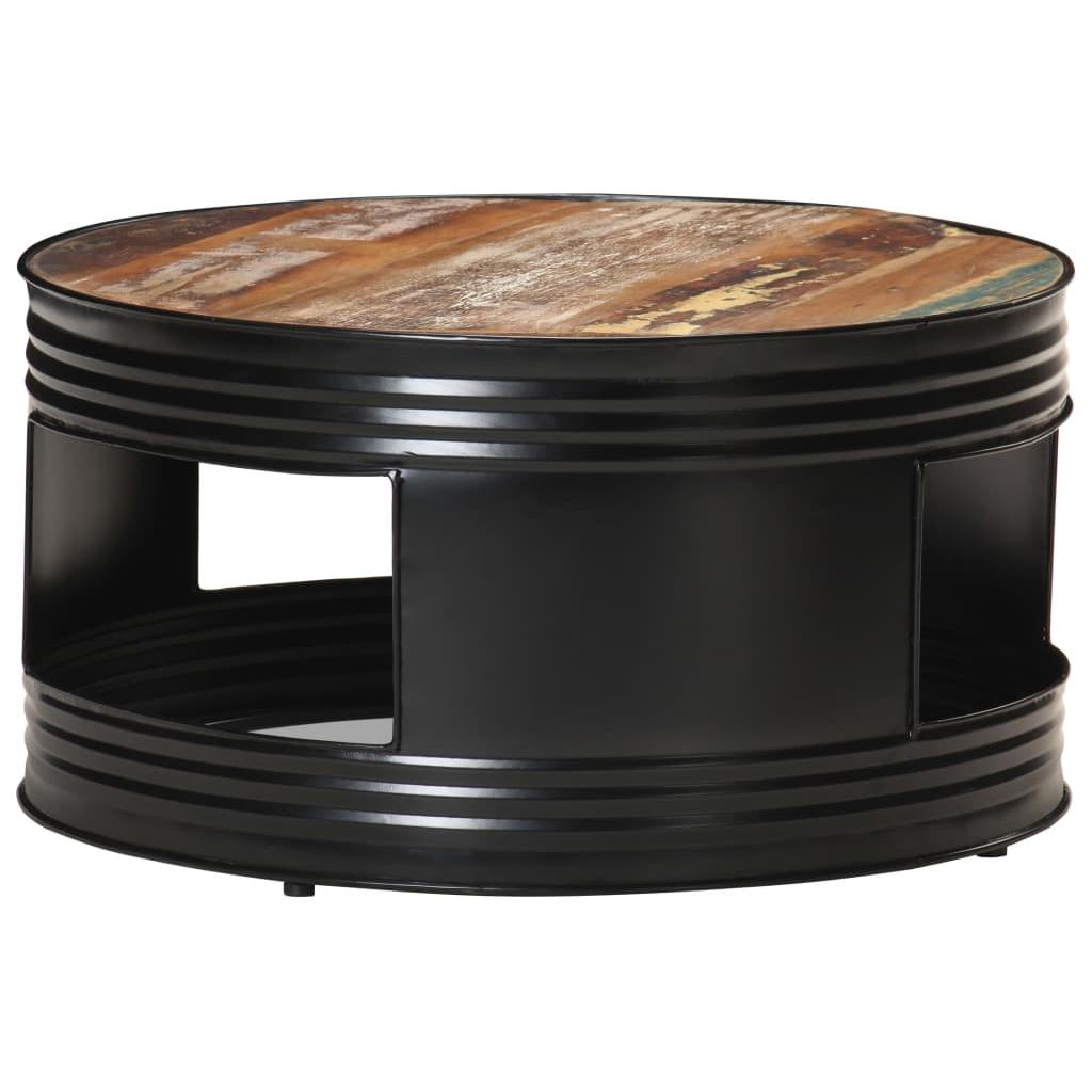 Kavos staliukas, juodas, 68x68x36cm, perdirbta mediena