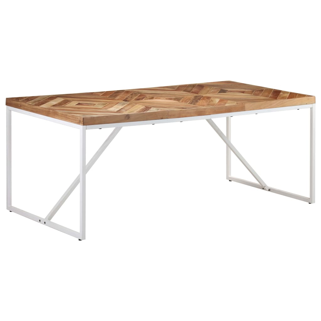 Valgomojo stalas, 180x90x76cm, akacija ir mango mediena