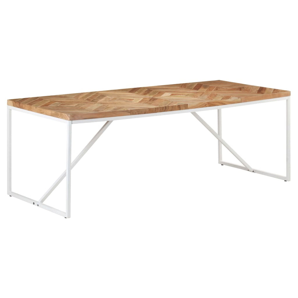 Valgomojo stalas, 200x90x76cm, akacija ir mango mediena