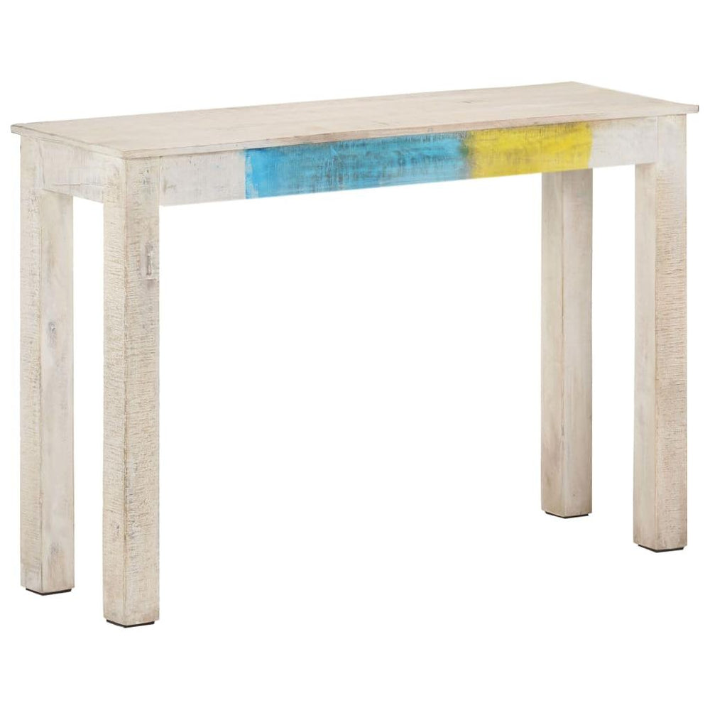 Konsolinis staliukas, baltas, 115x35x77cm, mango mediena