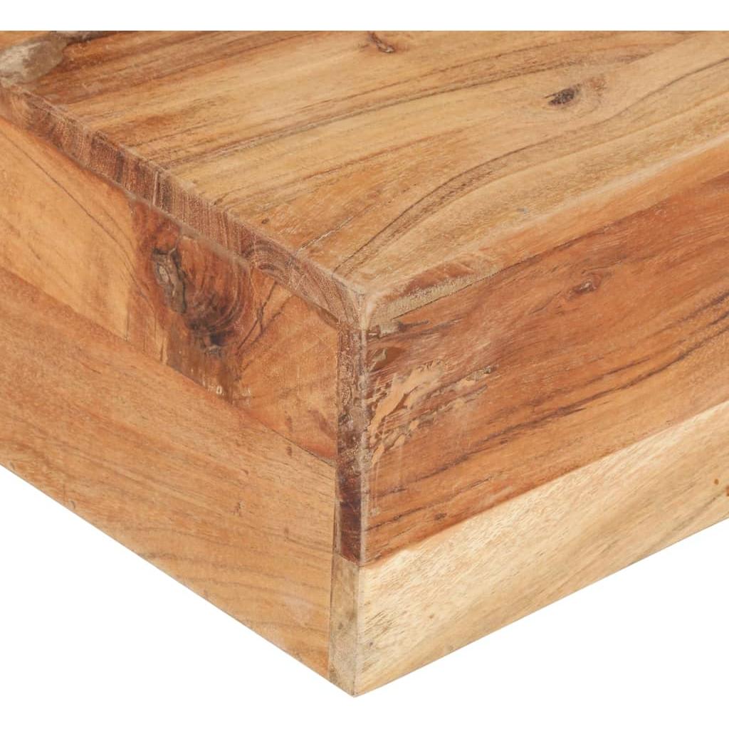Kavos staliukas, 80x80x28cm, akacijos medienos masyvas