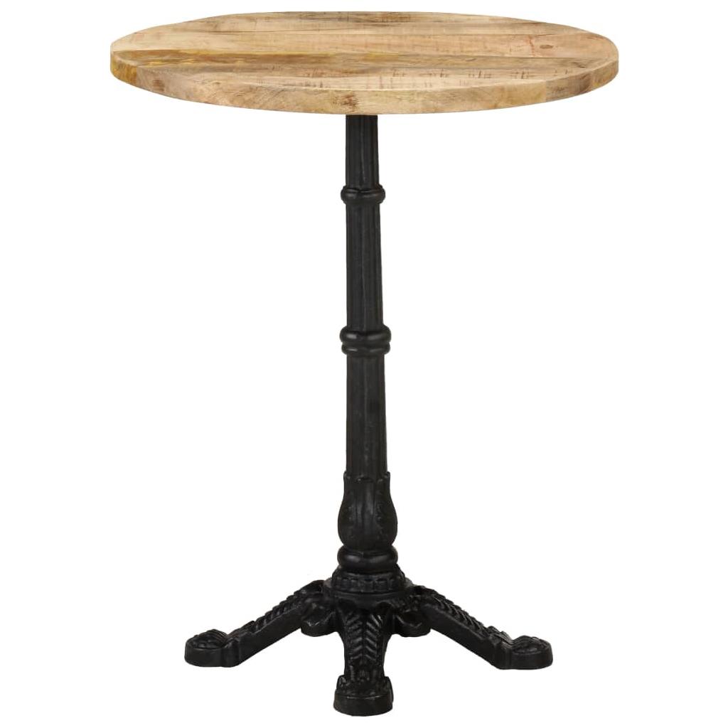 Bistro staliukas, skersmuo 60x76cm, neapdorota mango mediena