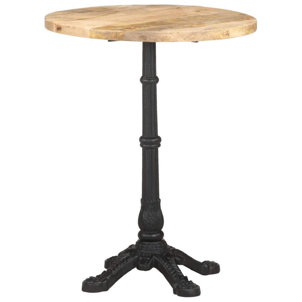 Bistro staliukas, skersmuo 60x76cm, neapdorota mango mediena