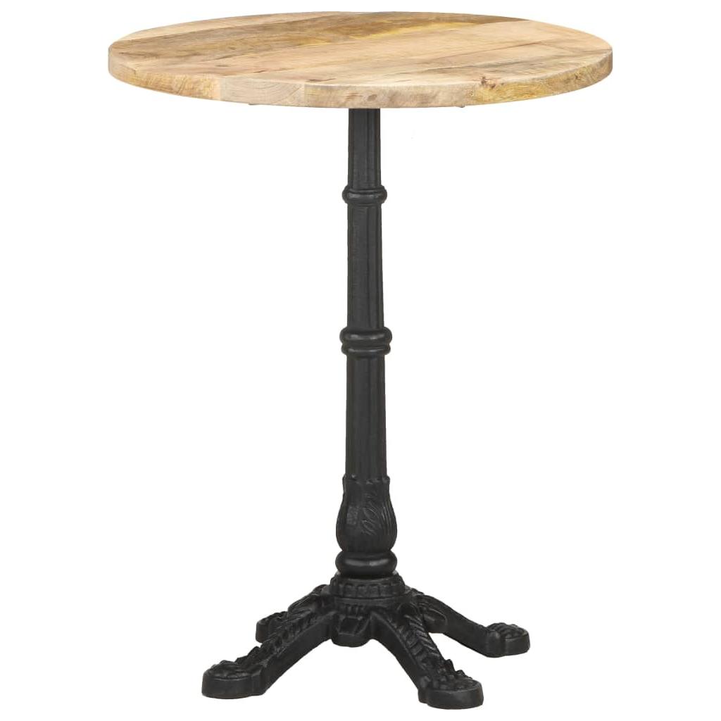 Bistro staliukas, skersmuo 60x76cm, neapdorota mango mediena