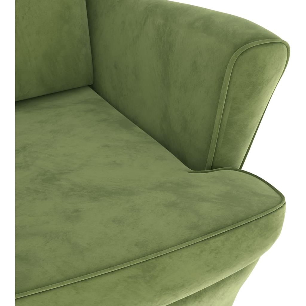 Krėslas, šviesiai žalios spalvos, aksomas