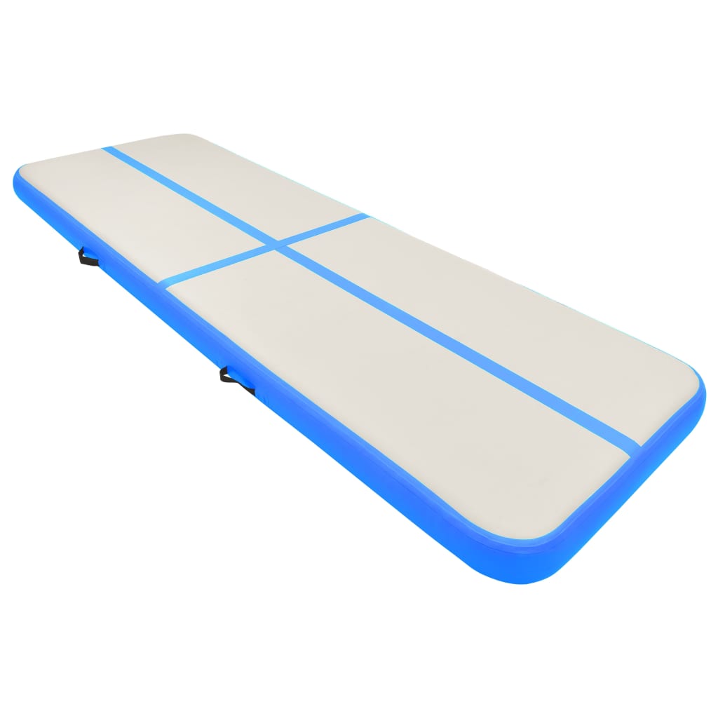 Pripučiamas gimnastikos kilimėlis, mėlynas, 400x100x20cm, PVC