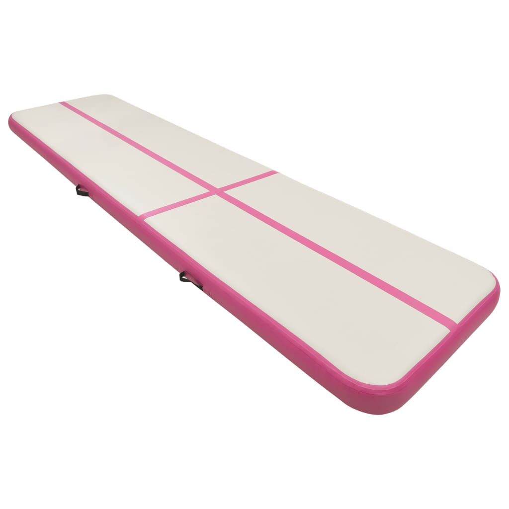 Pripučiamas gimnastikos kilimėlis, rožinis, 800x100x20cm, PVC