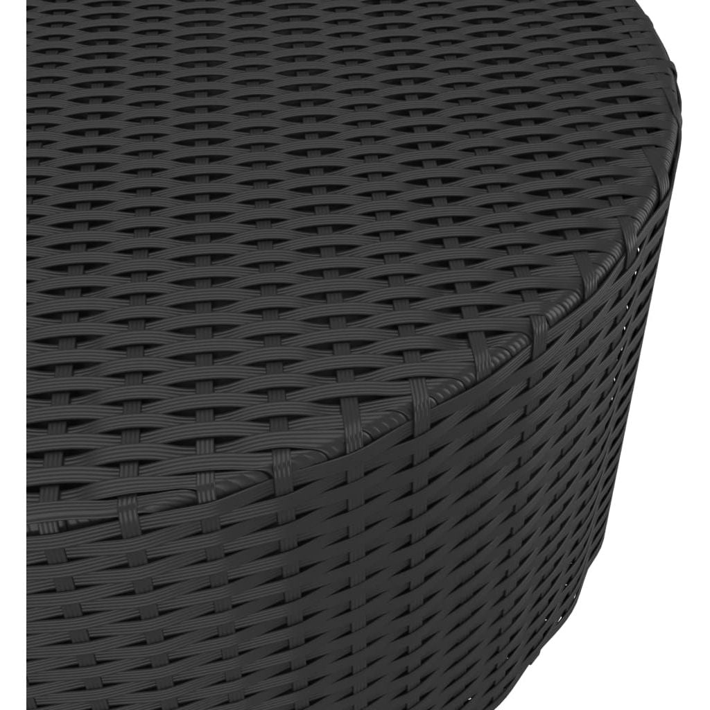 Arbatos staliukas, juodos spalvos, 68x68x30cm, poliratanas