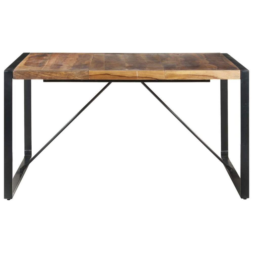 Valgomojo stalas, 140x140x75cm, mediena su dalbergijos apdaila
