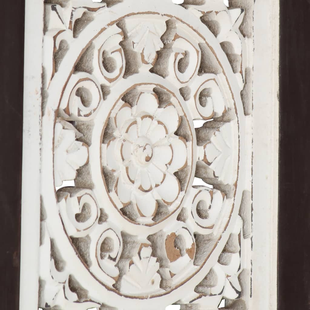 Sienos plokštė, ruda/balta, 60x60x1,5cm, MDF, raižyta rankomis