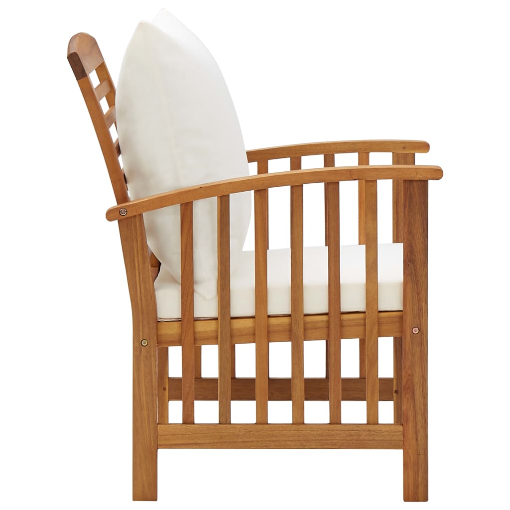 Sodo kėdės su pagalvėlėmis, 2vnt., akacijos medienos masyvas