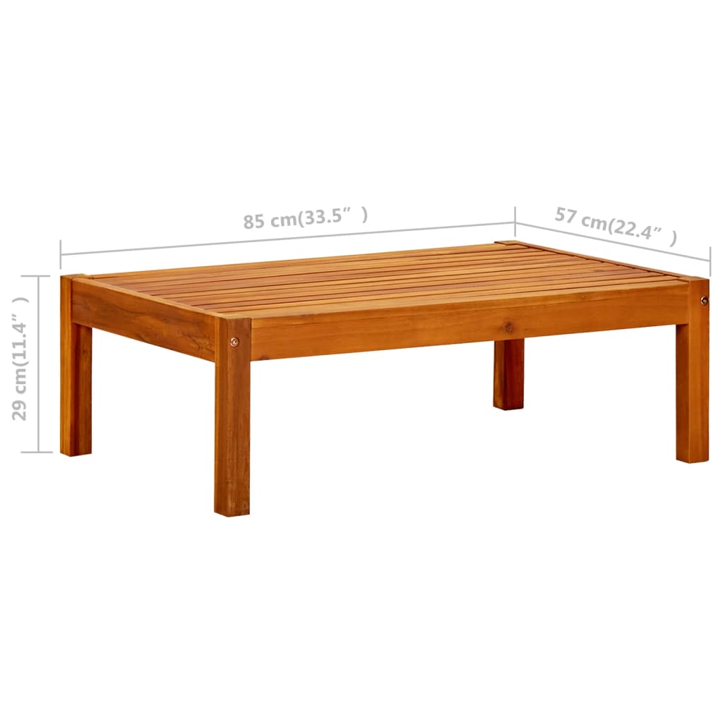 Sodo stalas, 85x57x29cm, akacijos medienos masyvas
