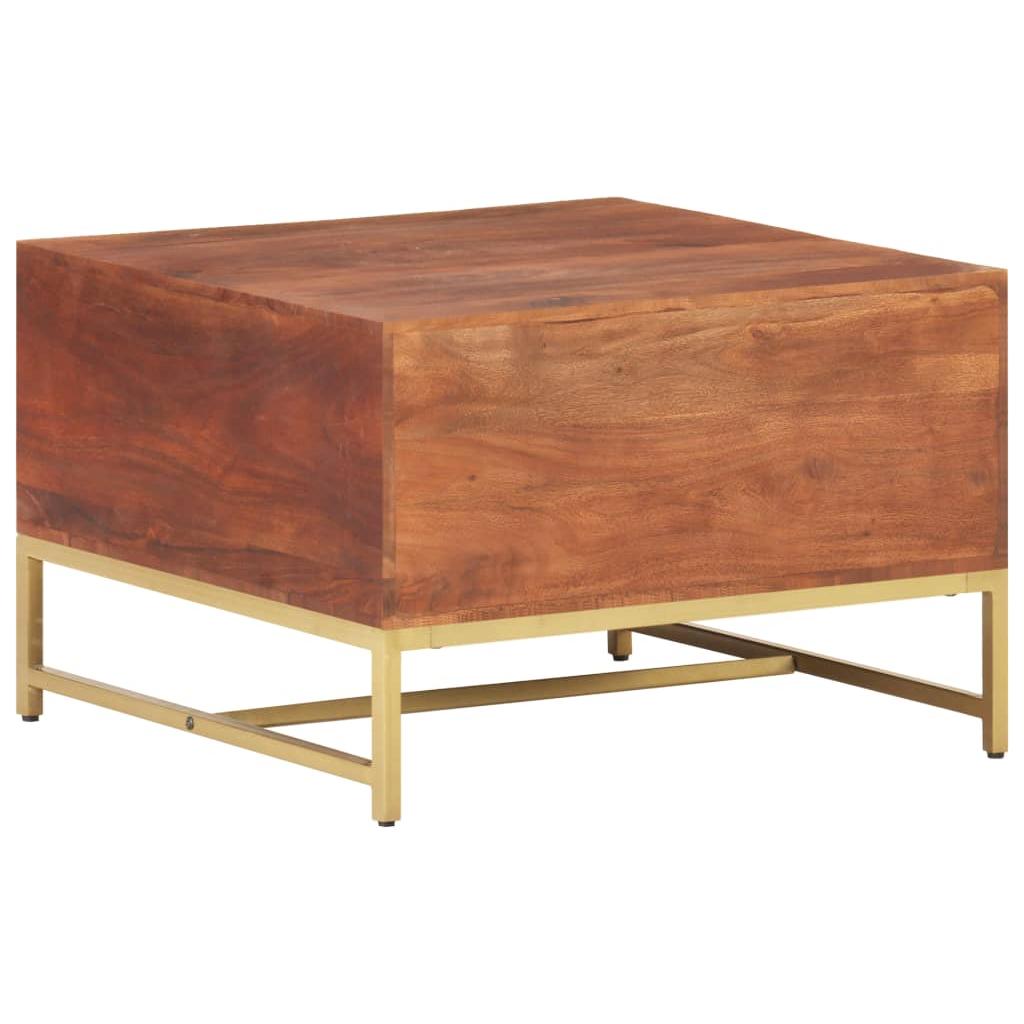 Kavos staliukas, medaus rudas, 67x67x45cm, akacijos masyvas