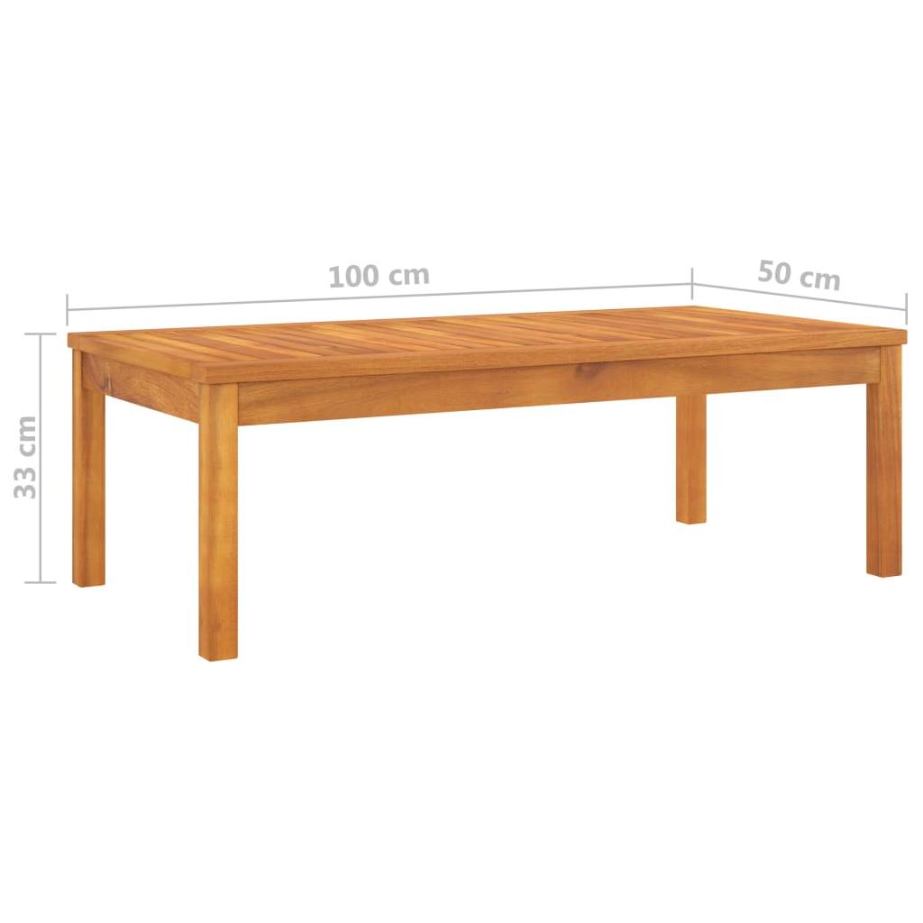 Kavos staliukas, 100x50x33cm, akacijos medienos masyvas