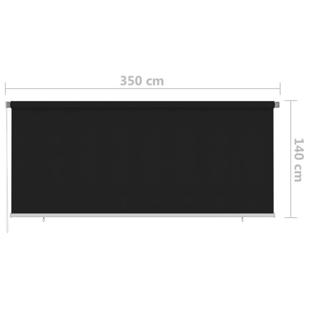 Lauko roletas, juodos spalvos, 350x140cm