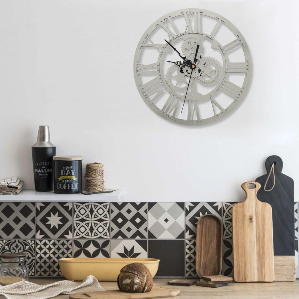 325169 Wall Clock  Silver 30 cm Acrylic