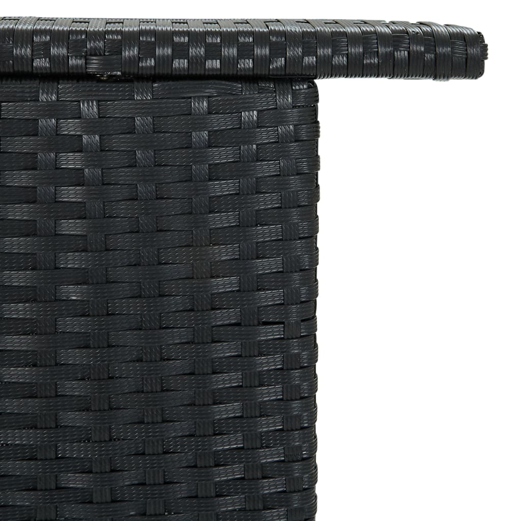 Sodo baro staliukas, juodos spalvos, 120x55x110cm, poliratanas