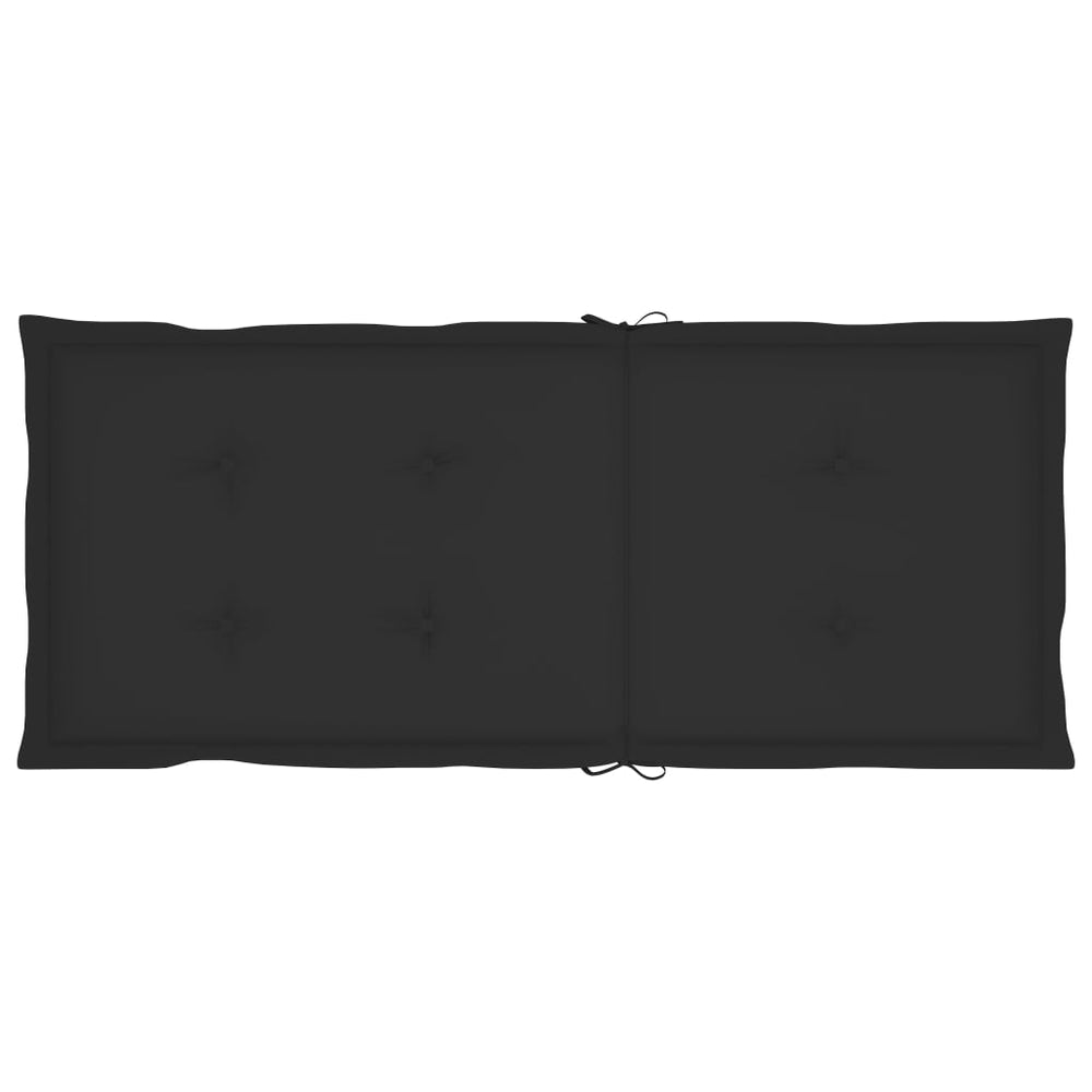 Sodo kėdės pagalvėlės, 6vnt., juodos spalvos, 120x50x4cm
