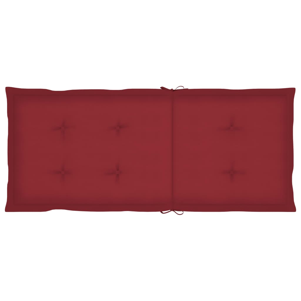 Sodo kėdės pagalvėlės, 4vnt., vyno raudonos spalvos, 120x50x4cm