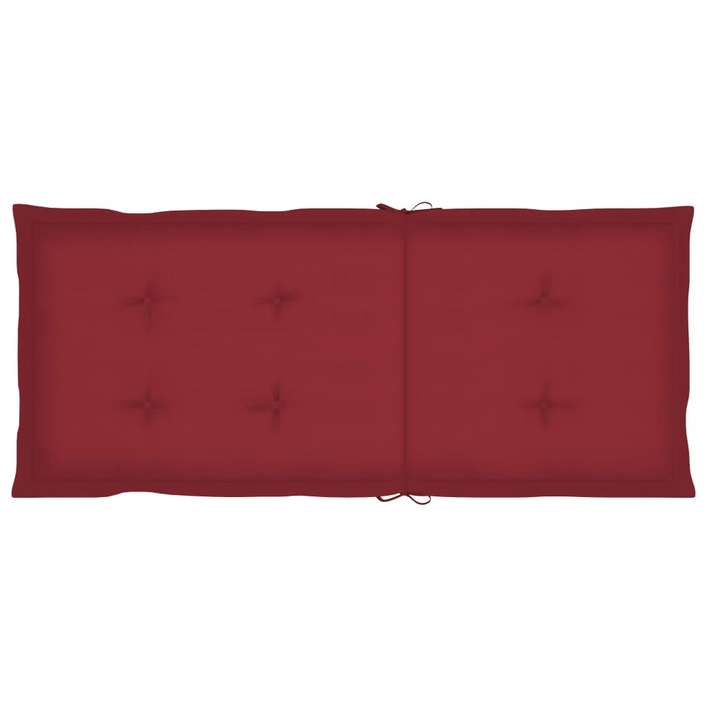 Sodo kėdės pagalvėlės, 6vnt., vyno raudonos spalvos, 120x50x4cm