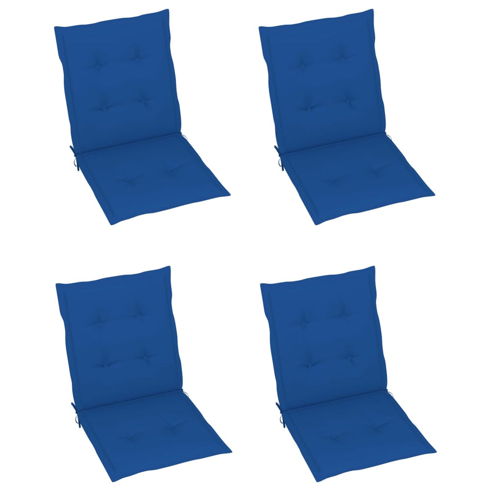 Sodo kėdės pagalvėlės, 4vnt., karališkos mėlynos, 100x50x4cm