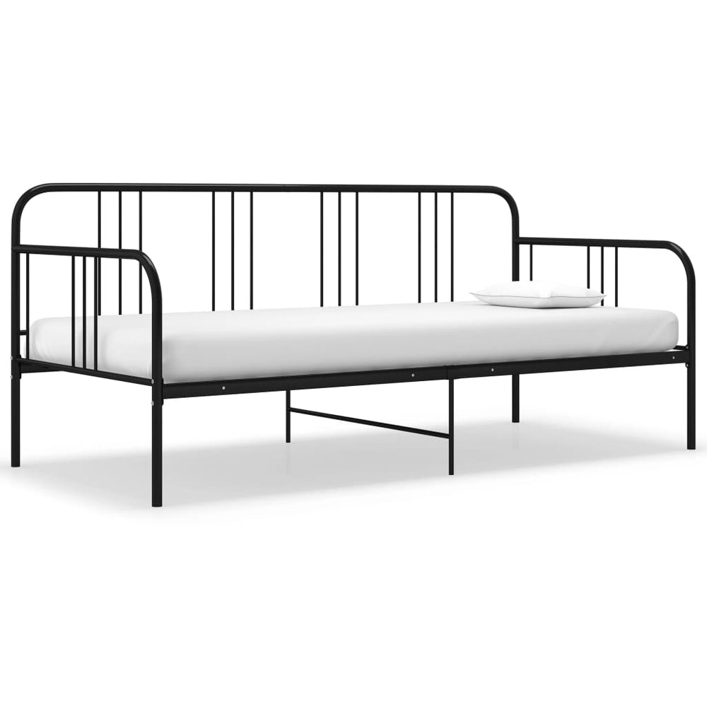 Sofos-lovos rėmas, juodos spalvos, 90x200cm, metalas
